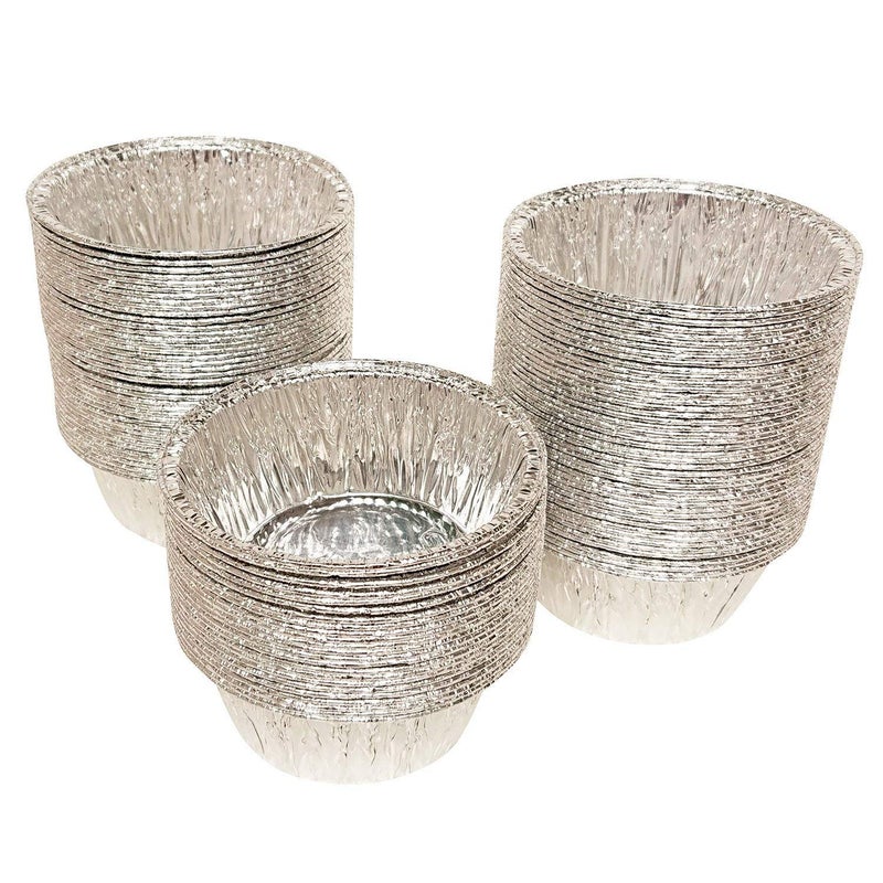 Axe Sickle 2 Oz Disposable Baking Cups Tins Foil Pans Cups 70 mL Aluminum Foil Cupcake Bowl Pans for Baking, Roasting, 100Pcs. - Image 2